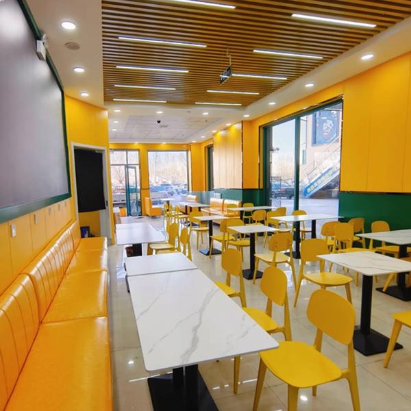 MuXing Gastronomiemöbel Esszimmertisch Esstisch Küchentisch für Esszimmer Wohnzimmer tisch Bistrotisch Keramik weißschwarz1