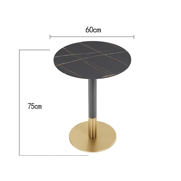 Muxing Gastronomiemöbel Esszimmertisch Esstisch Küchentisch für Esszimmer Wohnzimmer tisch Keramik Bistrotisch schwarzgold1