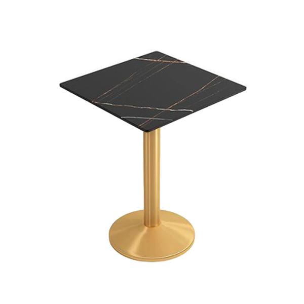 Muxing Gastronomiemöbel Esszimmertisch Esstisch Küchentisch für Esszimmer Wohnzimmer tisch Keramik Bistrotisch schwarzgold2