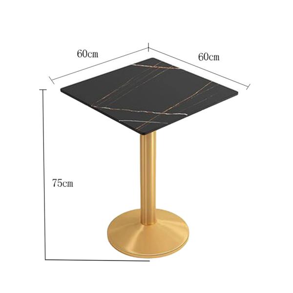 Muxing Gastronomiemöbel Esszimmertisch Esstisch Küchentisch für Esszimmer Wohnzimmer tisch Keramik Bistrotisch schwarzgold2