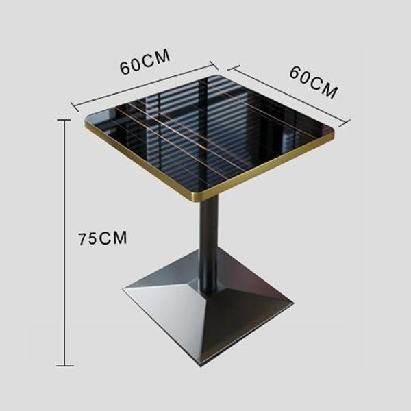 Muxing Gastronomiemöbel Cafe Bar Restaurants Hotel Einrichtung Tisch Bistrotisch JBHT Schwarz gold