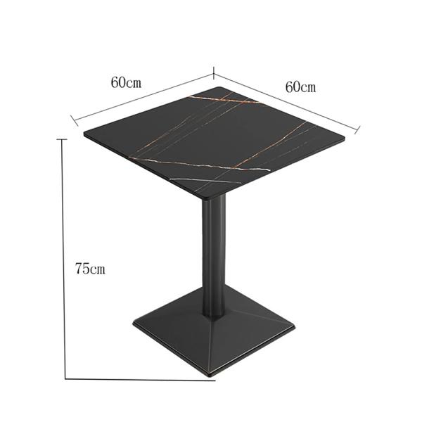 MuXing Gastronomiemöbel Esszimmertisch Esstisch Küchentisch für Esszimmer Wohnzimmer tisch Bistrotisch Keramik schwarzschwarz2