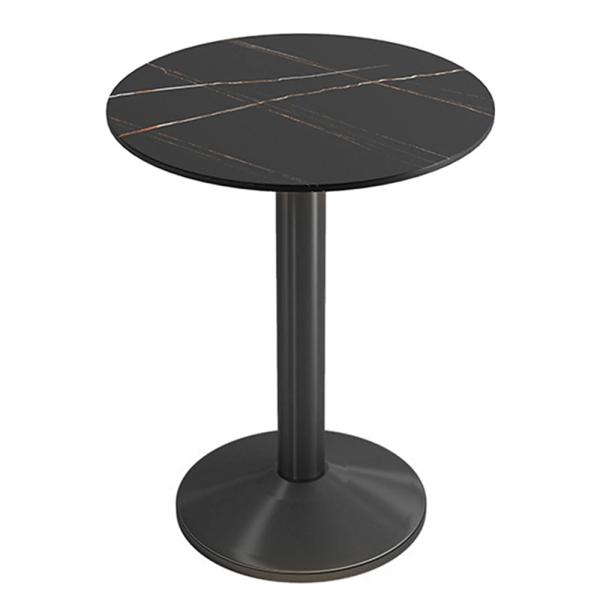 MuXing Gastronomiemöbel Esszimmertisch Esstisch Küchentisch für Esszimmer Wohnzimmer tisch Bistrotisch Keramik schwarzschwarz2