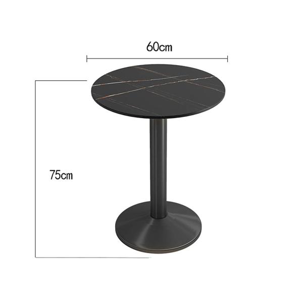 MuXing Gastronomiemöbel Esszimmertisch Esstisch Küchentisch für Esszimmer Wohnzimmer tisch Bistrotisch Keramik schwarzschwarz2