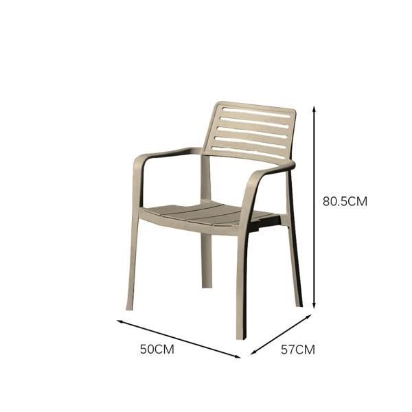 Muxing Garten-Set Rundtisch mit 4 Stühlen, Outdoor Esstischgruppe Kleiner Bistro-Tisch + Stühle, Terrassenmöbel aus Kohlenstoffstah , wetterfest 70cm