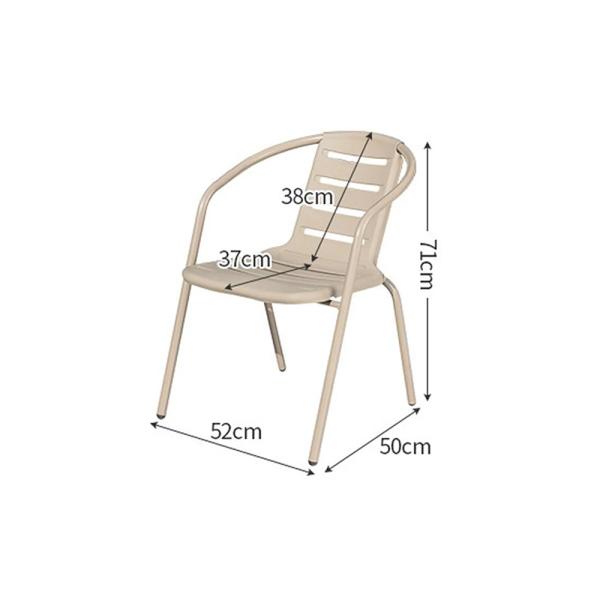 MuXing 5-teiliges Gartenmöbel-Set – 4 Einzelsessel, 1 Tisch, Outdoormöbel, Terrassenmöbel, Essgruppe für den Garten Witterungsbeständig Beige L80cm /KLNZY80/