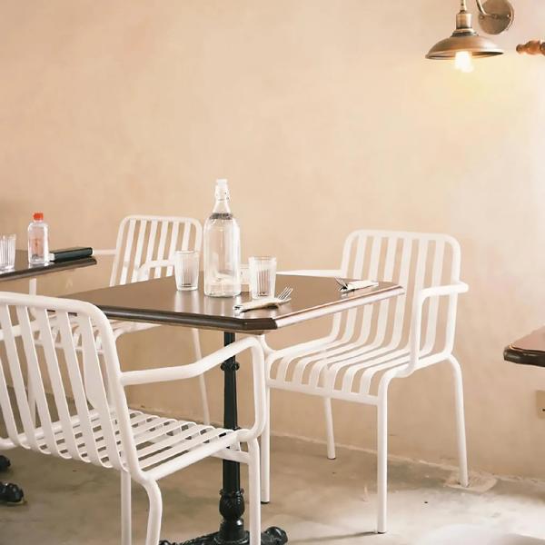 MuXing Gartenmöbel Set aus Eisen – 3er-Set (1 Tisch + 2 Stühle) – Balkon Terrasse Outdoor Bistro Sitzgruppe – Balkonmöbel Wetterfest – Weiß 70cm【BFZ6588】