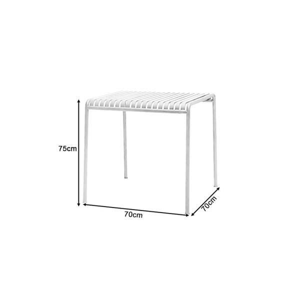 MuXing Gartenmöbel Set aus Eisen – 3er-Set (1 Tisch + 2 Stühle) – Balkon Terrasse Outdoor Bistro Sitzgruppe – Balkonmöbel Wetterfest – Weiß 70cm【BFZ6588】