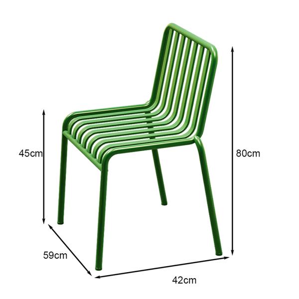 Muxing Gartenmöbelgarnitur,Gartenmöbelset 7tlg,Outdoor Essgruppe Tisch und Stuhlkombination Set,Set aus einem Tisch 160x80x75cm und 6 Stühlen Grün /YZLY6/