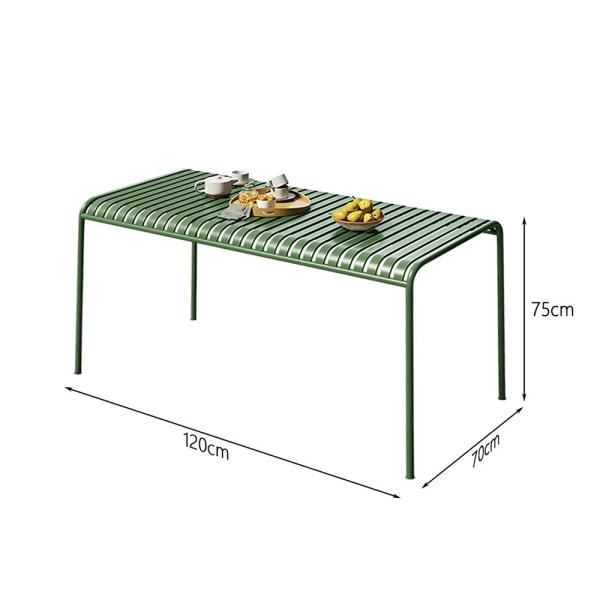 MuXing Gartenmöbel Tisch- und Stuhlset – Outdoor Eisenmöbel, geeignet für Gartenrestaurants, Cafés und andere Außenbereiche, grün