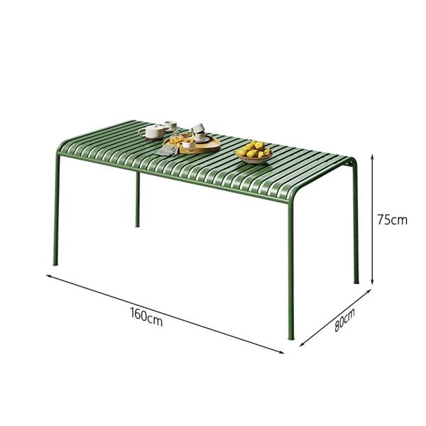 MuXing Gartenmöbel Tisch- und Stuhlset – Outdoor Eisenmöbel, geeignet für Gartenrestaurants, Cafés und andere Außenbereiche, grün