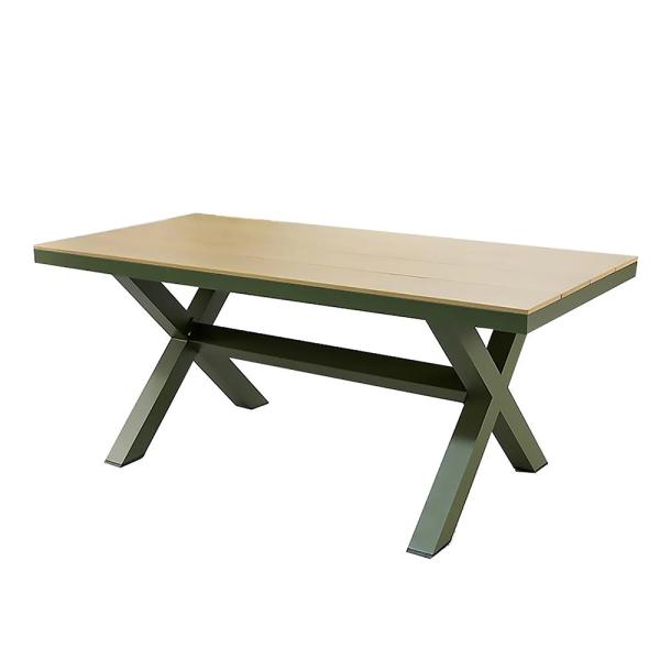 Muxing Garten-Sitzgruppe,mit tisch & 6 Stühle, Outdoor Essgruppe,wetterfest,Sitzkissen,für den Außenbereich Grün