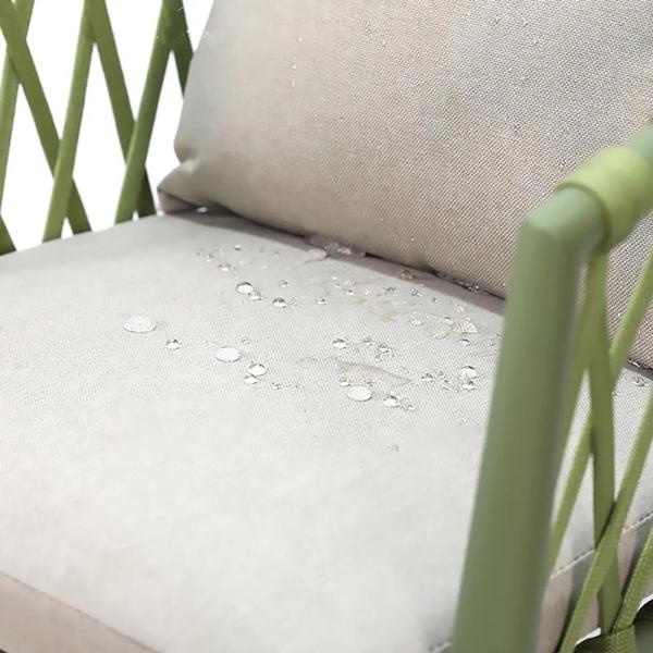 Muxing Garten-Sitzgruppe,mit tisch & 6 Stühle, Outdoor Essgruppe,wetterfest,Sitzkissen,für den Außenbereich Grün