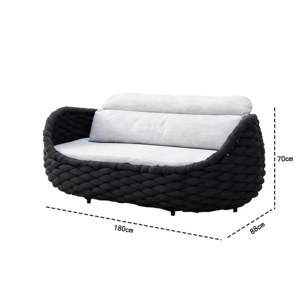 Muxing Outdoor-Sofa-Set – mit Couchtisch, 2 Dreisitzern & 2 Einzelsesseln, wetter- und sonnenschutzbeständig, ideal für Garten, Terrasse und Balkon